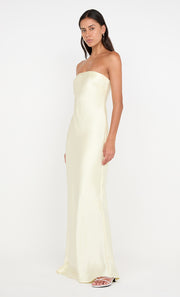 AUSTEN STRAPLESS MAXI DRESS - ICE YELLOW