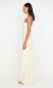 AUSTEN STRAPLESS MAXI DRESS - ICE YELLOW