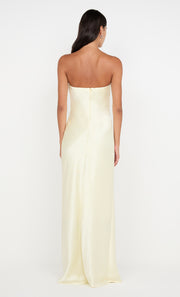 AUSTEN STRAPLESS MAXI DRESS - ICE YELLOW