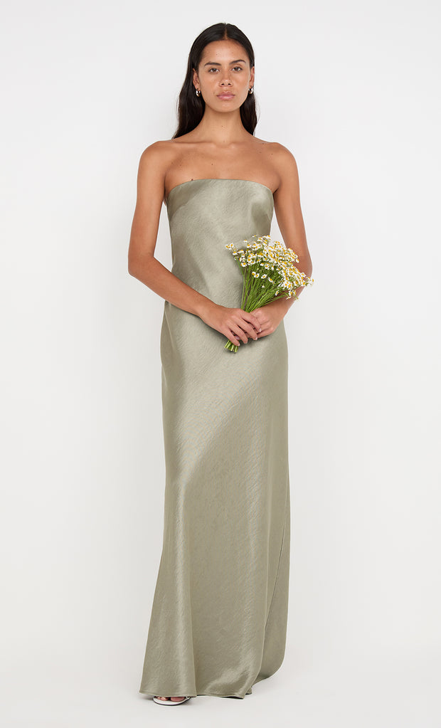 Austen Strapless Dress in Sage by Bec + Bridge