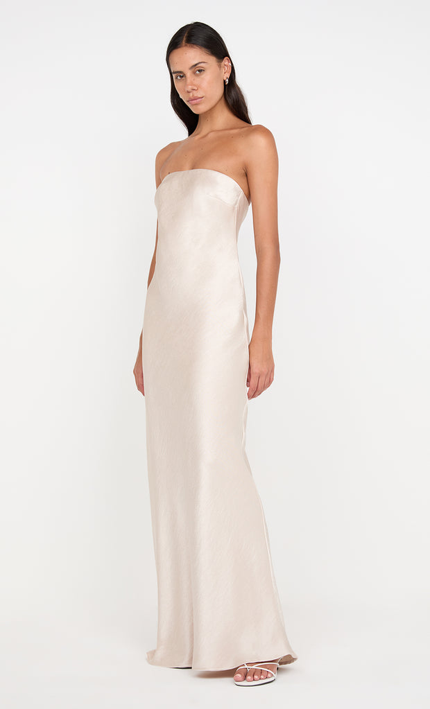 AUSTEN STRAPLESS MAXI DRESS - SAND