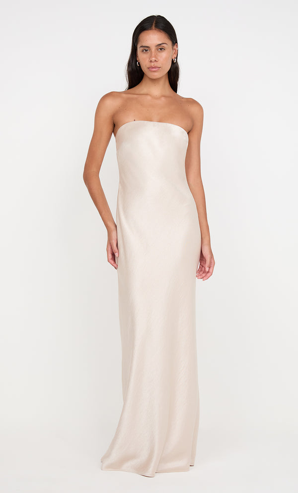 AUSTEN STRAPLESS MAXI DRESS - SAND