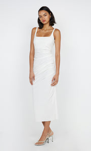 Aveline Tuck Midi Dress in White by Bec + Bridge