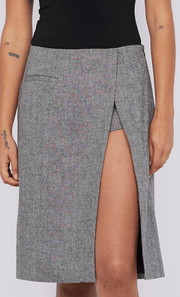 Ayen Midi Skort in Charcoal by Bec + Bridge