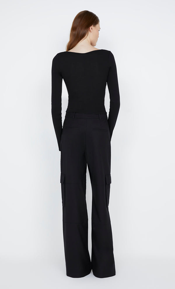 Black B+B Long Sleeve Top in Black by Bec + Bridge