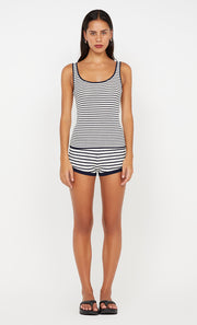 Blaire Scoop Singlet in Ink and Ivory Stripe knit by Bec + Bridge