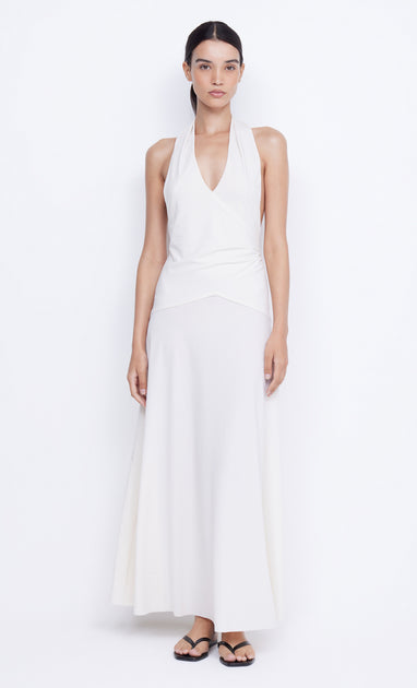 BLANCHE HALTER MAXI DRESS - IVORY – BEC + BRIDGE US