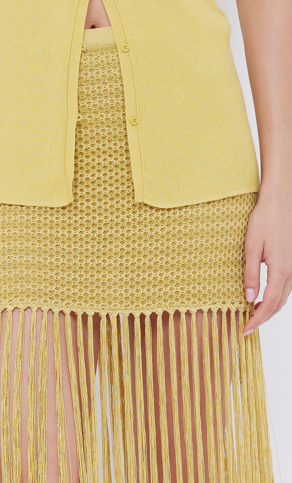 CALISTA FRINGE MINI SKIRT - CITRUS – BEC + BRIDGE US