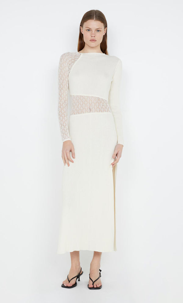 CHANTELLE LONG SLEEVE DRESS - IVORY