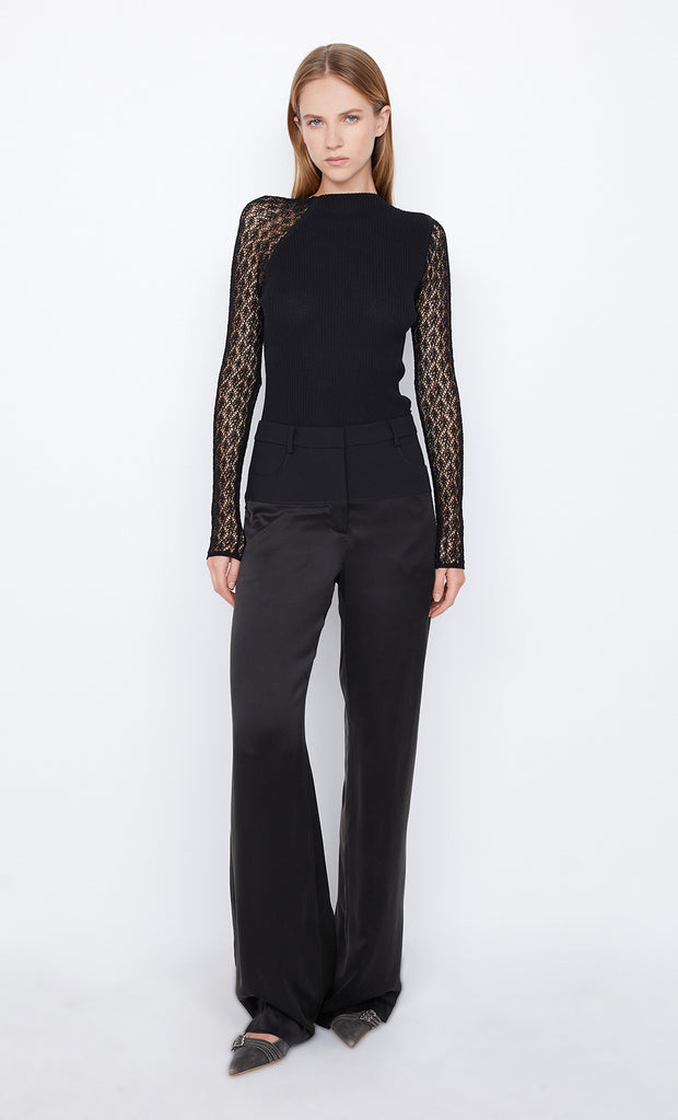 Chantelle Long Sleeve Knit Top in Black by Bec + Bridge