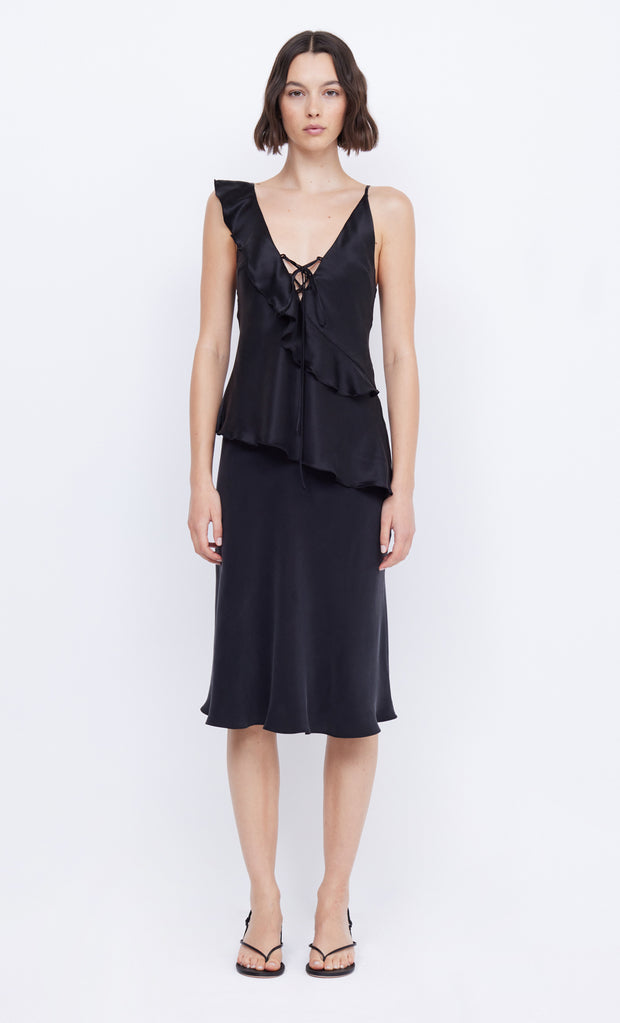 Chantilly Silk Frill Cami in Black by Bec + Bridge