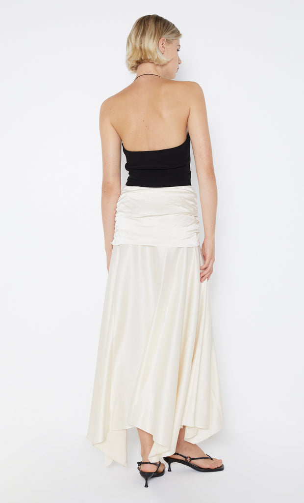 Chantilly Silk Ruched Skirt in Ivory by Bec + Bridge