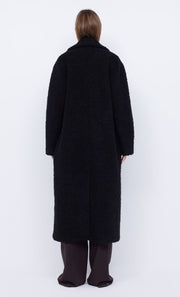 CHEYENNE LONGLINE COAT - BLACK