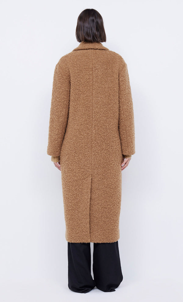 CHEYENNE LONGLINE COAT - CARAMEL