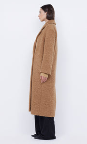 CHEYENNE LONGLINE COAT - CARAMEL