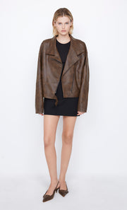 Davie Bomber Jacket in Chestnut brown by Bec+ Bridge