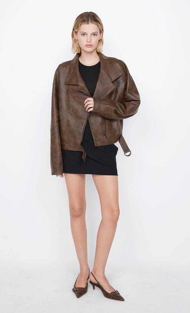 Davie Bomber Jacket in Chestnut brown by Bec+ Bridge