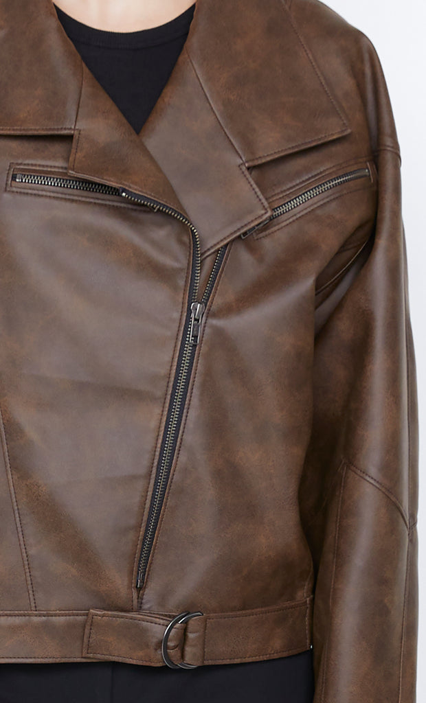 Davie Bomber Jacket in Chestnut brown by Bec+ Bridge