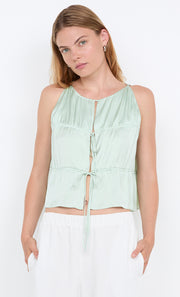 DELPHI GATHERED TOP - MINT