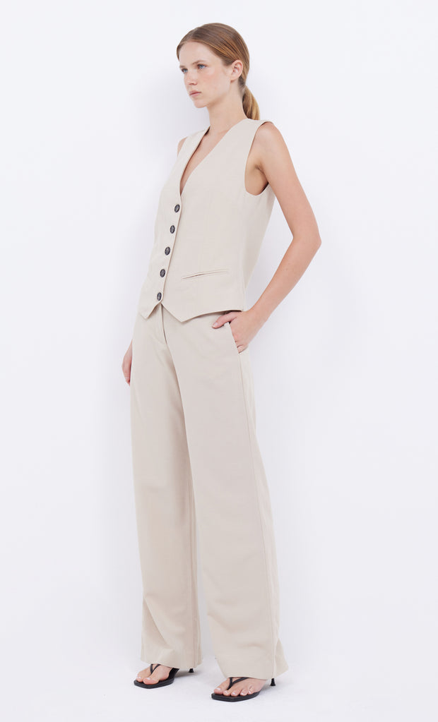 Desiree Tailored Vest in Sand by Bec + Bridge