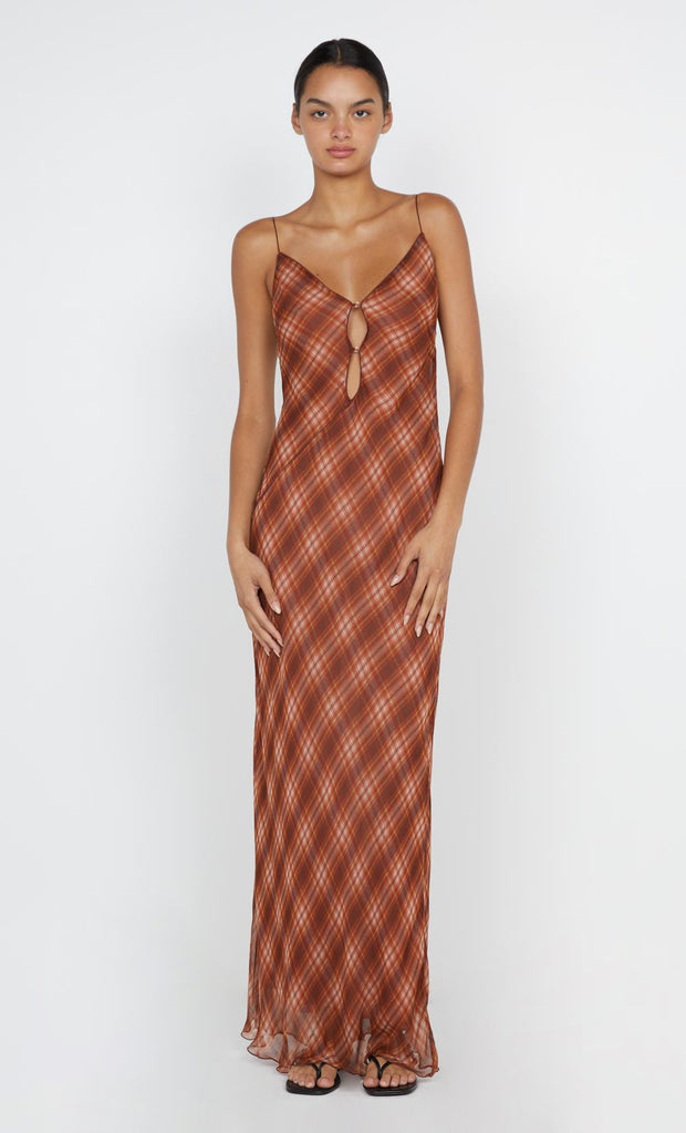 Devi Maxi Dress in Desert Check by Bec + Bridge