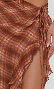 Devi Sarong Skirt in Desert Check for Bec +Bridge