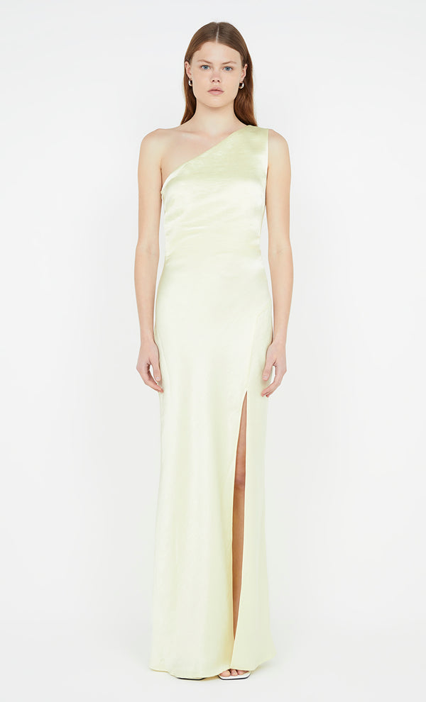 The Dreamer Asym bridesmaid Dress in Ice Yellow by Bec + Bridge