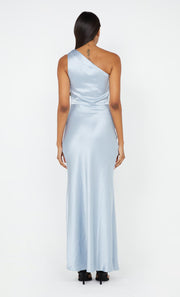 Dreamer Asym Maxi Dress in Dusty Blue by Bec + Bridge