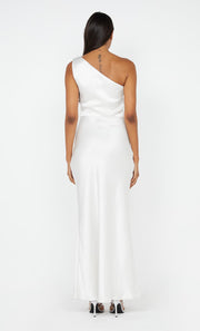 The Dreamer Asym One Shoulder Bridal Bridesmaid Dress in White by Bec + Bridge