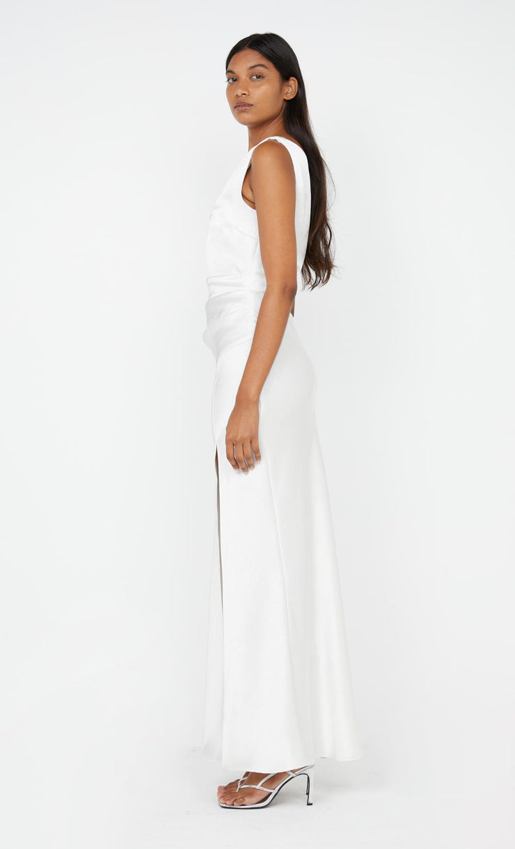 The Dreamer Asym One Shoulder Bridal Bridesmaid Dress in White by Bec + Bridge