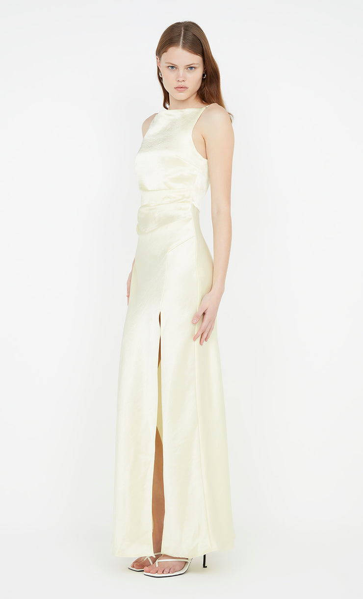 The Dreamer Maxi bridesmaid Dress in Ice Yellow by Bec + Bridge