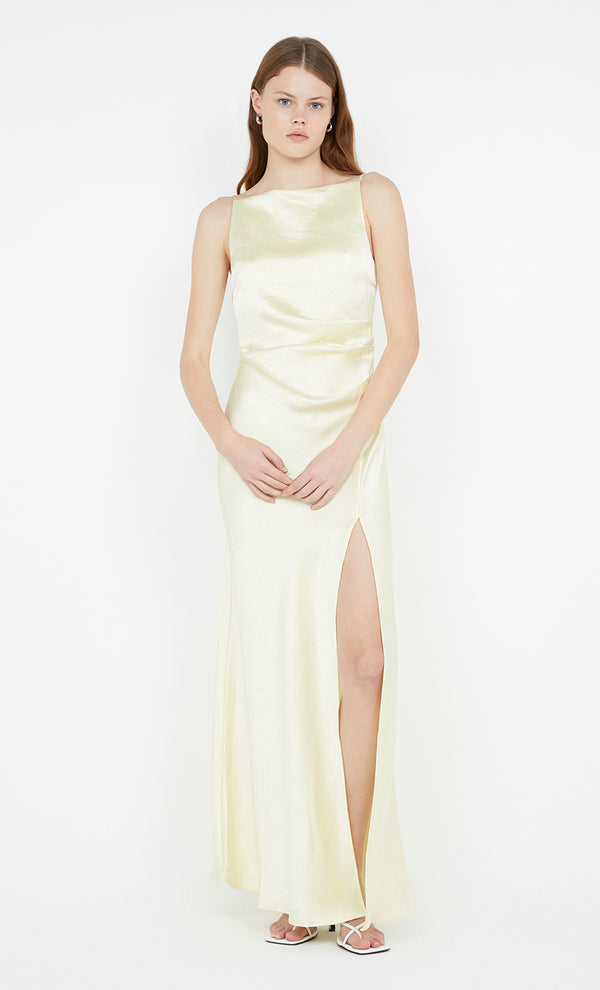 The Dreamer Maxi bridesmaid Dress in Ice Yellow by Bec + Bridge