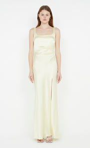 The Dreamer Square Neck Dress in Ice Yellow bridesmaid dress by Bec + Bridge