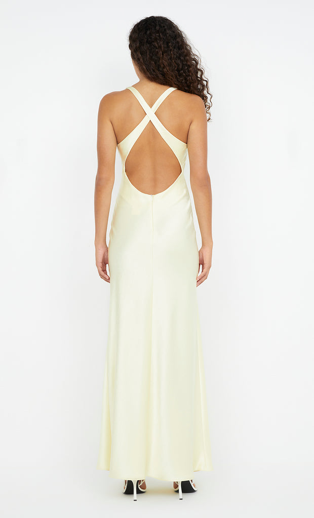 THE DREAMER V NECK DRESS - ICE YELLOW