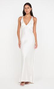 THE DREAMER V NECK DRESS - IVORY