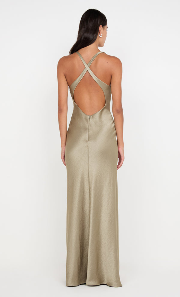 THE DREAMER V NECK DRESS - SAGE