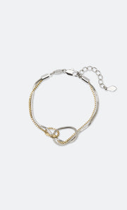 Dual Chain Knot Bracelet in Gold and Silver by Bec + Bridge