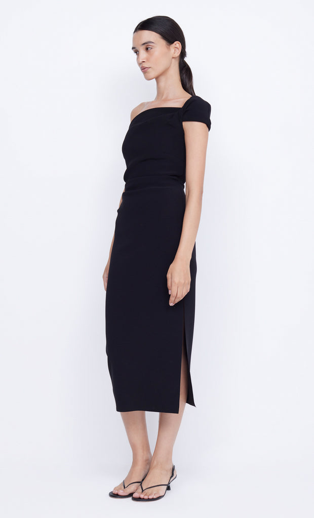 Black Elea Asym Midi Dress by Bec + Bridge