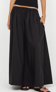 Eleanor Drawcord Maxi Skirt in Black by Bec + Bridge