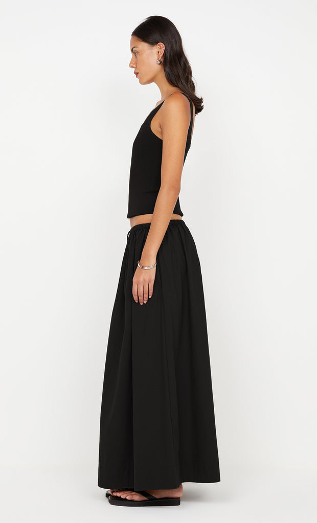 Eleanor Drawcord Maxi Skirt in Black by Bec + Bridge