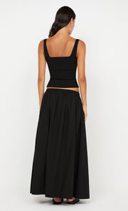 Eleanor Drawcord Maxi Skirt in Black by Bec + Bridge