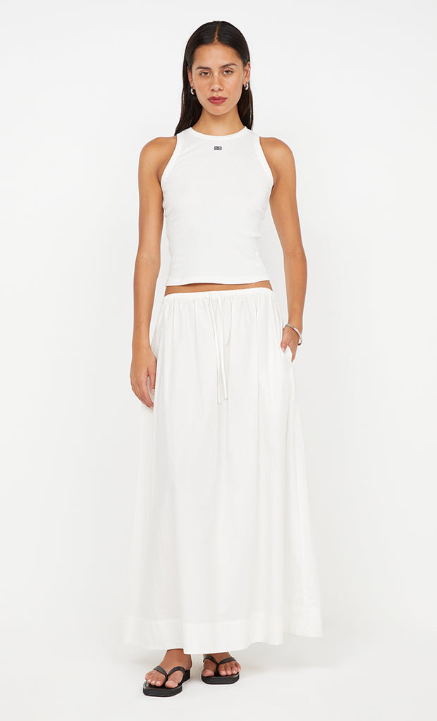 Elenaor Drawcord Maxi Skirt in Ivory by Bec + Bridge