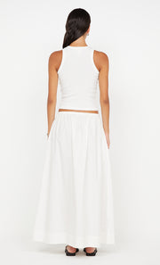 Elenaor Drawcord Maxi Skirt in Ivory by Bec + Bridge