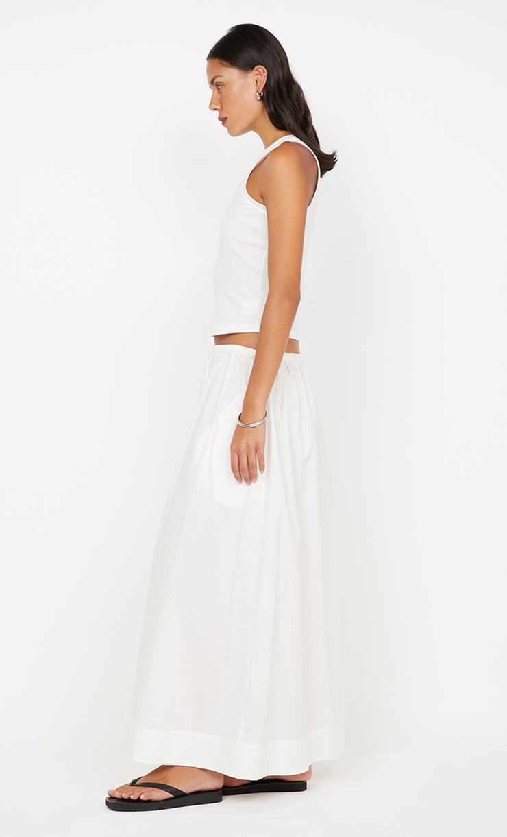 Elenaor Drawcord Maxi Skirt in Ivory by Bec + Bridge