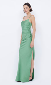 EMILIA SCOOP NECK DRESS - GREEN APPLE