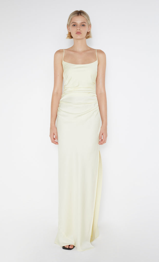 Emilia Scoop Neck Maxi Dress in Ice Yellow by Bec + Bridge