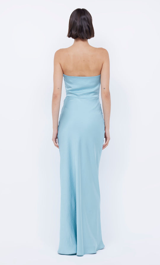 emilia strapless dress duck egg