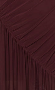 ESSIE STRAPLESS DRESS - DEEP PLUM