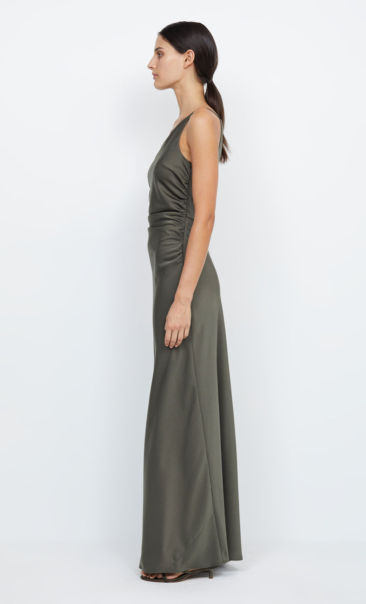 Eternity Asym One Shoulder Asym Bridesmaid Prom Dress in Dark Willow by Bec + Bridge