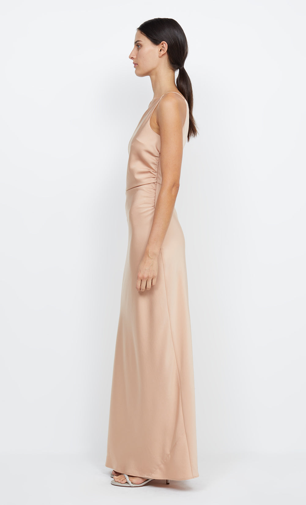 ETERNITY ASYM MAXI DRESS - ROSE GOLD – BEC + BRIDGE US